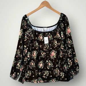 🎉5 for $45🎉 NWT Cato top blouse shirt size XL velvet
